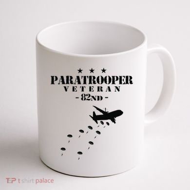 82nd Airborne Veteran Paratrooper Coffee Mug back