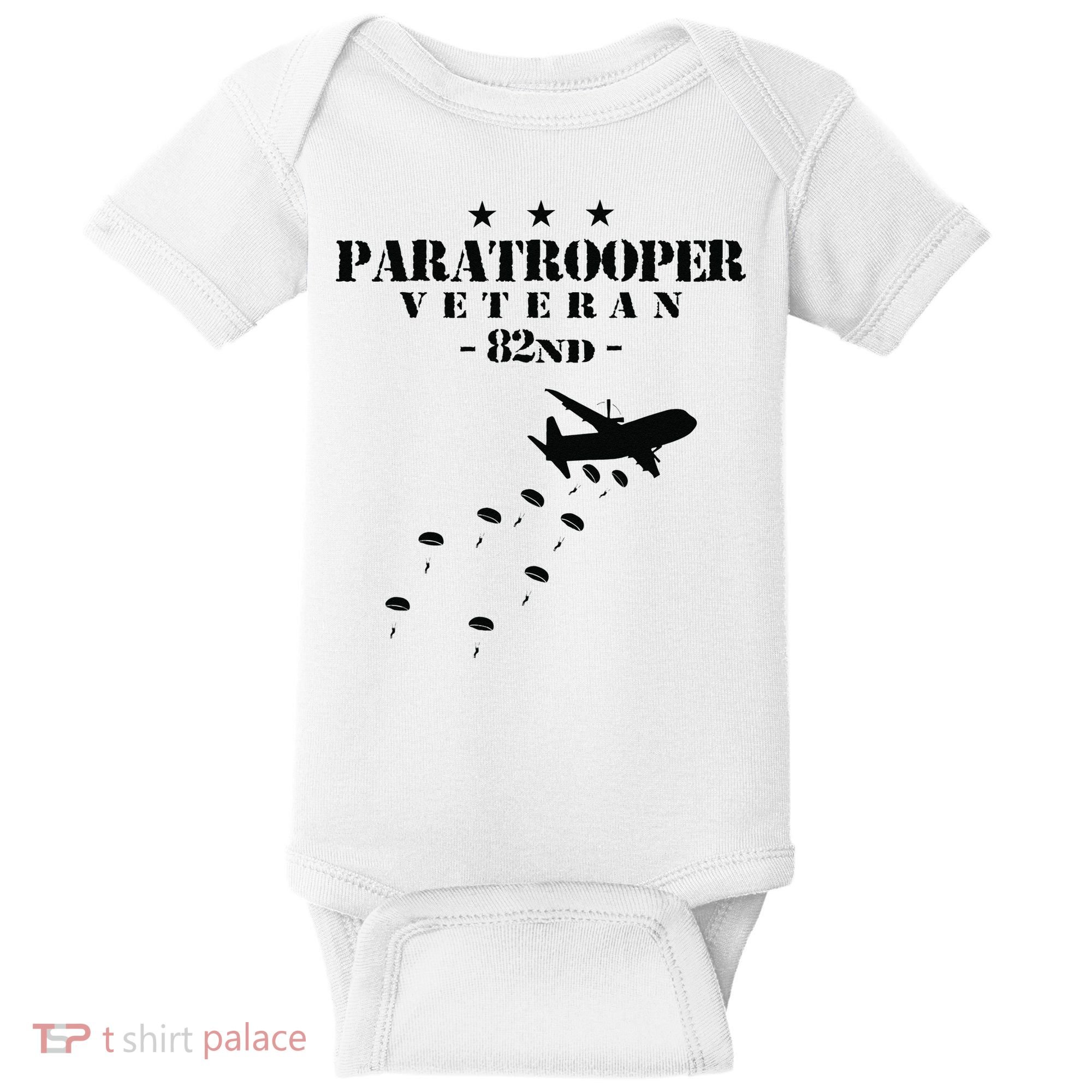 82nd Airborne Veteran Paratrooper Baby Bodysuit