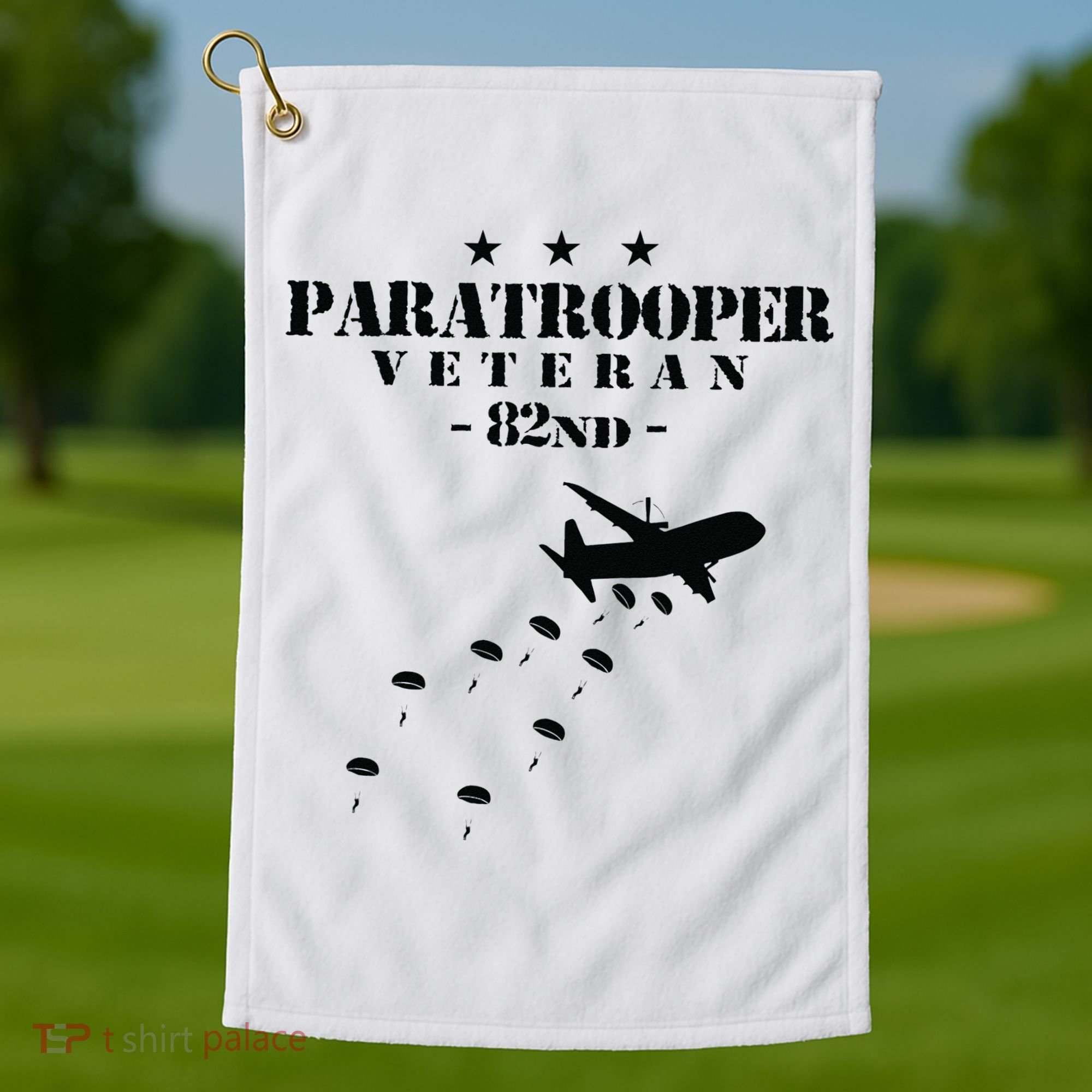 82nd Airborne Veteran Paratrooper Golf Towel