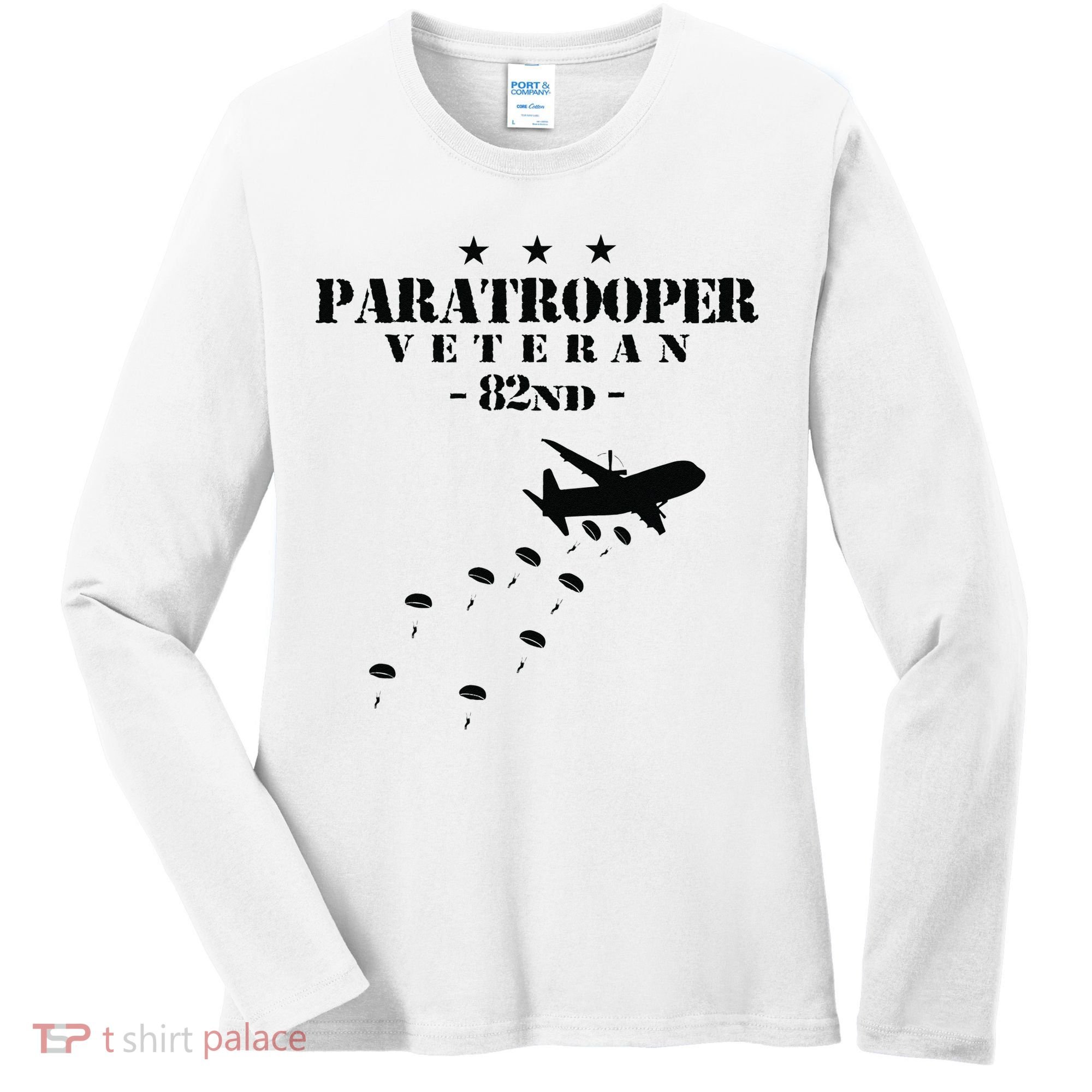 82nd Airborne Veteran Paratrooper Women's Long Sleeve Shirt