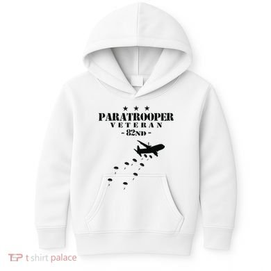 82nd Airborne Veteran Paratrooper Kids Hoodie
