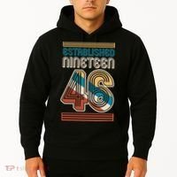 80th Birthday 1946 Established Nineteen 46 Hoodie thumb 2