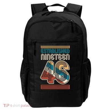 80th Birthday 1946 Established Nineteen 46 Backpack