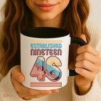 80th Birthday 1946 Established Nineteen 46 Coffee Mug thumb 3