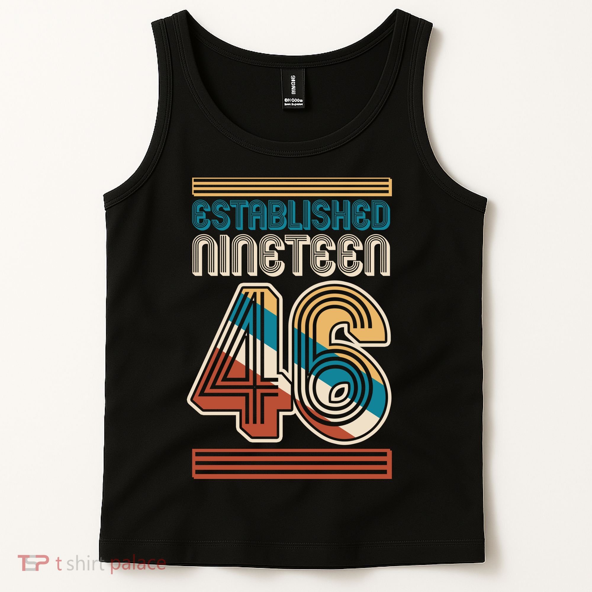 80th Birthday 1946 Established Nineteen 46 Tank Top