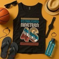 80th Birthday 1946 Established Nineteen 46 Tank Top thumb 4