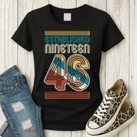 80th Birthday 1946 Established Nineteen 46 Women's T-Shirt thumb 3