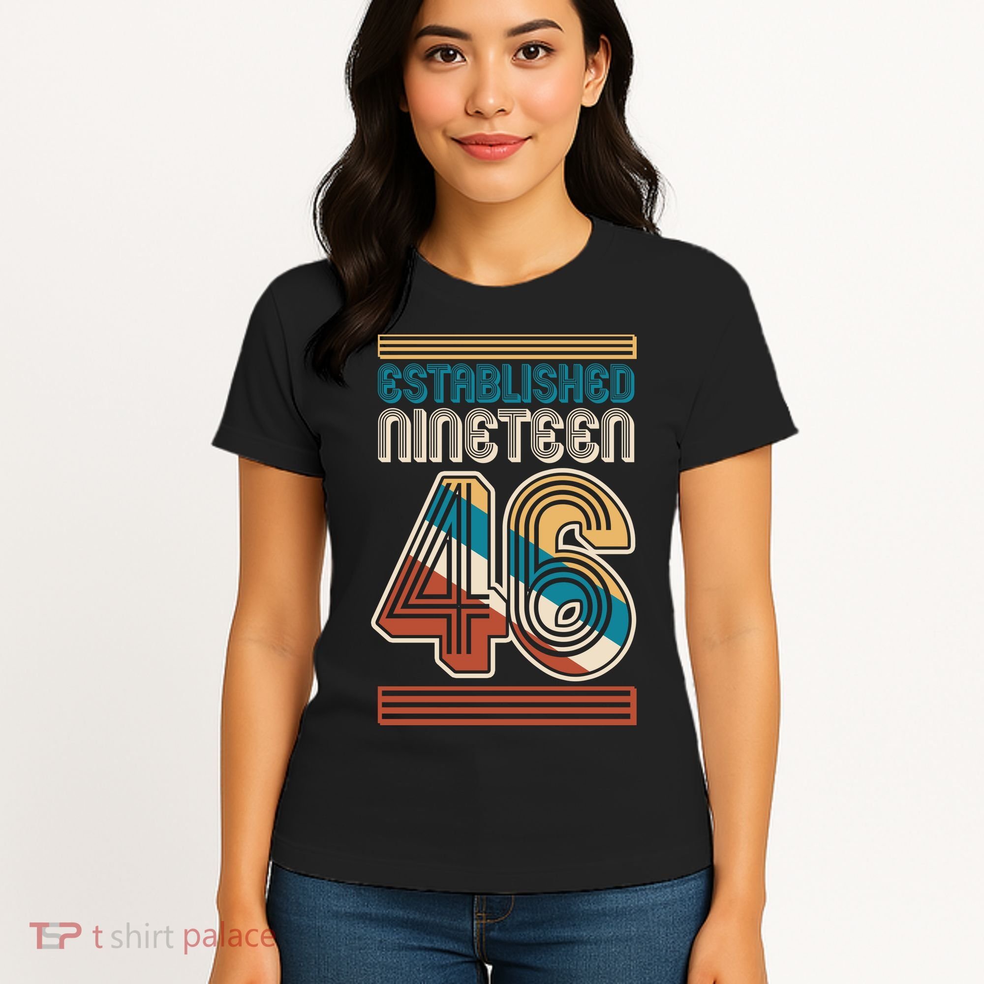 80th Birthday 1946 Established Nineteen 46 Women's T-Shirt