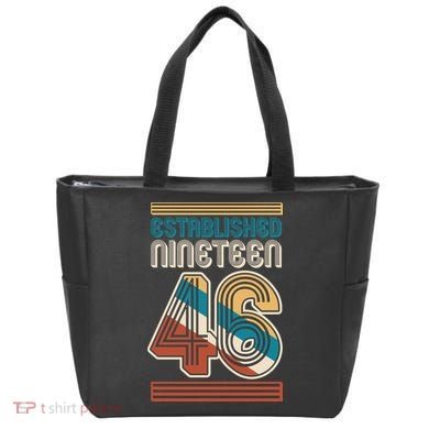80th Birthday 1946 Established Nineteen 46 Tote Bag