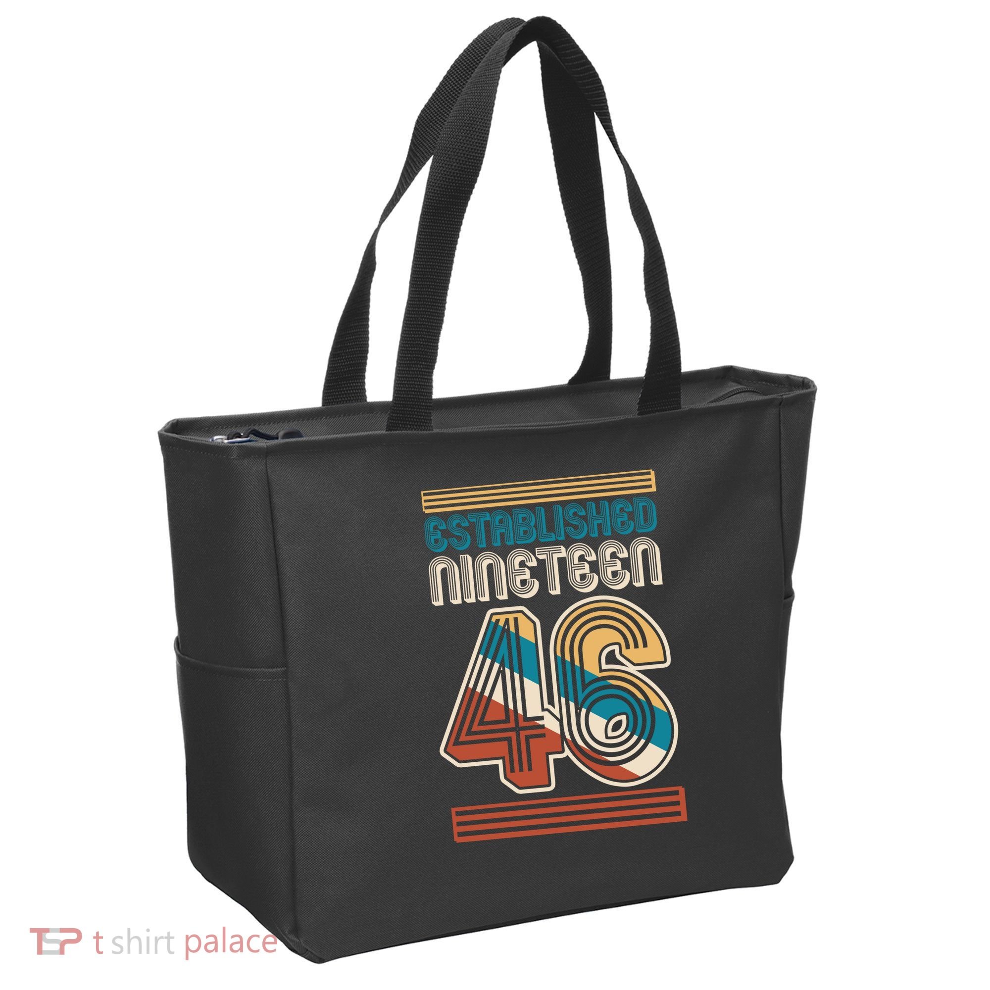 80th Birthday 1946 Established Nineteen 46 Tote Bag
