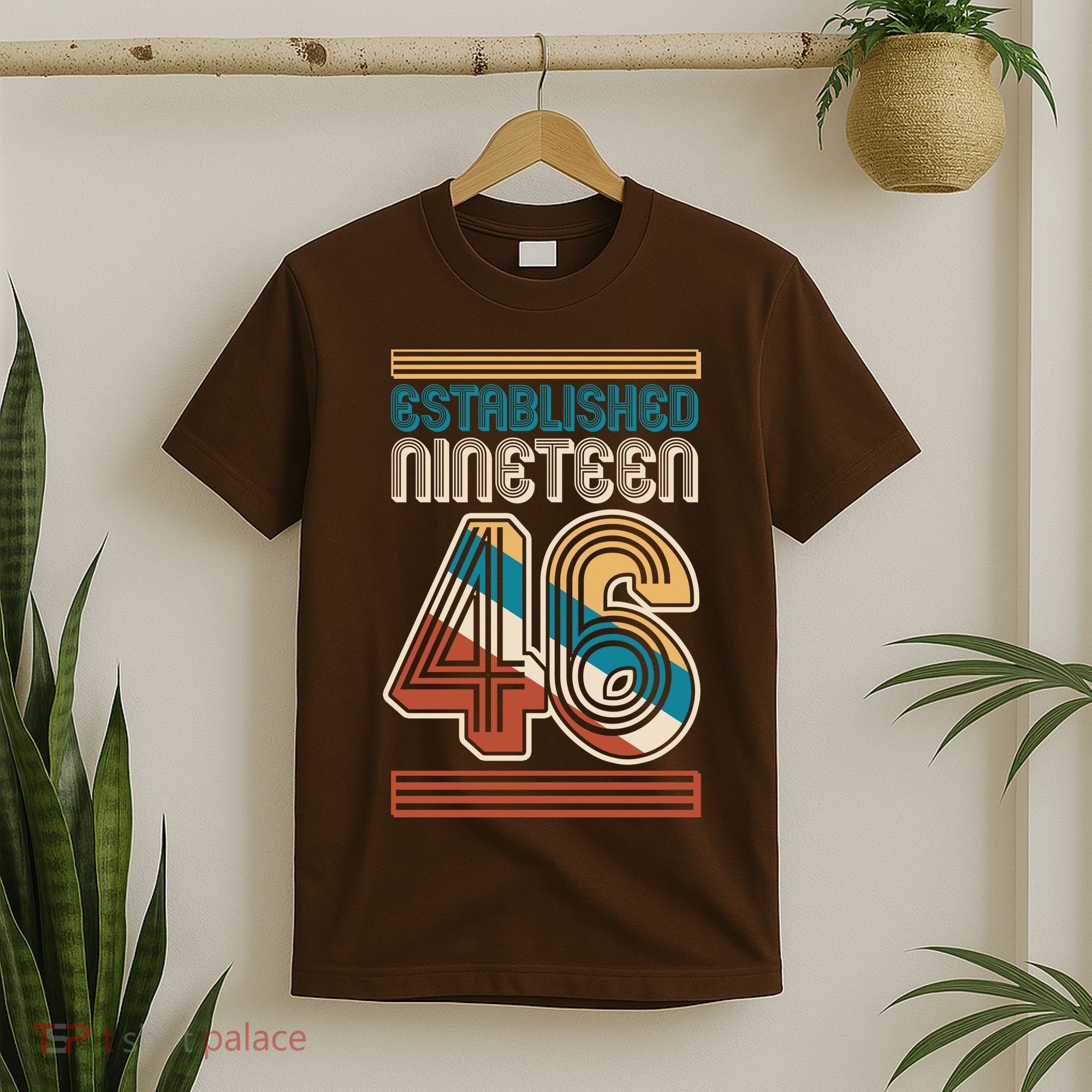 80th Birthday 1946 Established Nineteen 46 T-Shirt