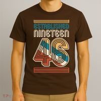 80th Birthday 1946 Established Nineteen 46 T-Shirt thumb 3
