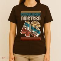80th Birthday 1946 Established Nineteen 46 T-Shirt thumb 4