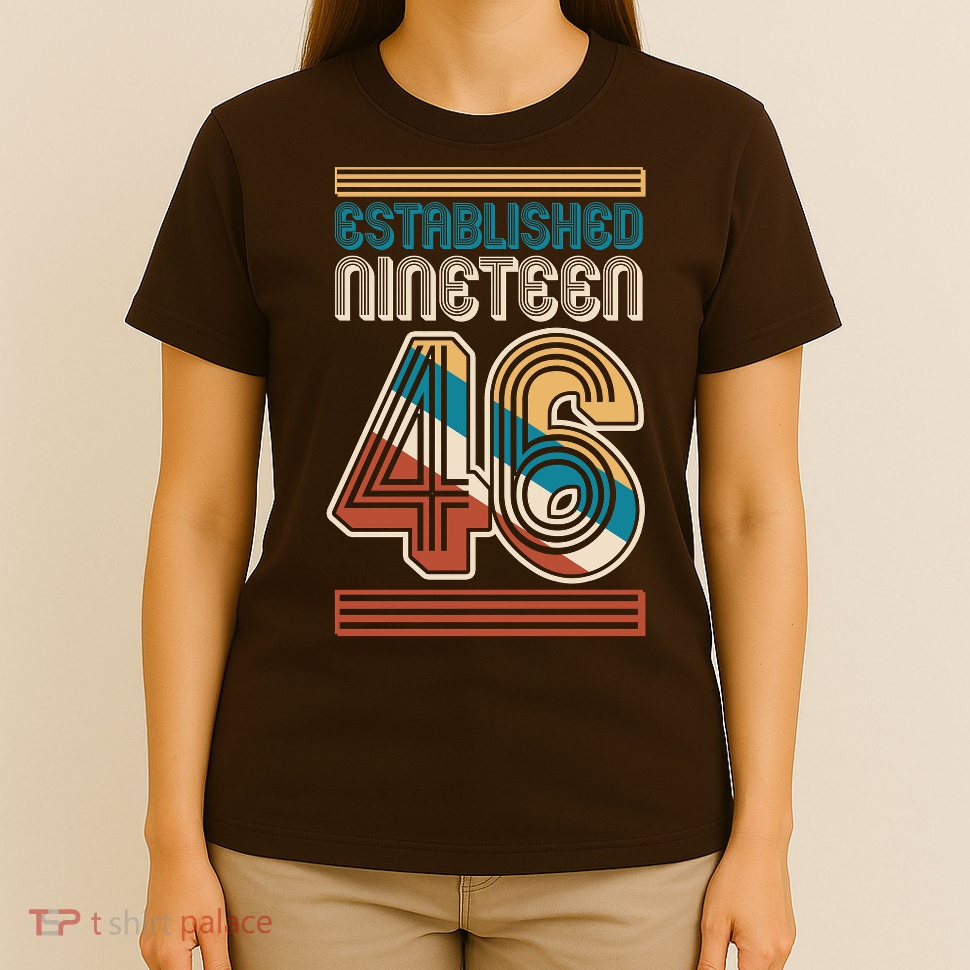 80th Birthday 1946 Established Nineteen 46 T-Shirt