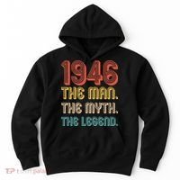 80th Birthday 1946 The Man Myth The Legend Hoodie thumb 0