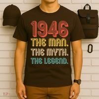 80th Birthday 1946 The Man Myth The Legend T-Shirt thumb 6