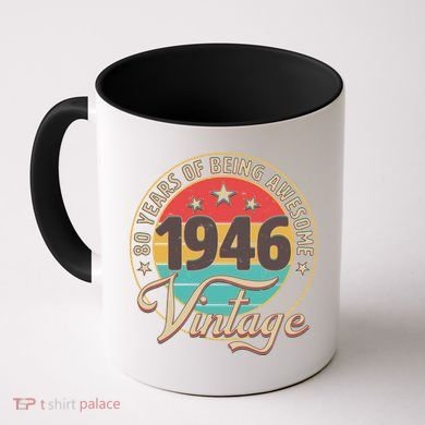80th Birthday 80 Years Of Being Awesome 1946 Vintage  Coffee Mug