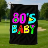 80s Baby 80s Costume Tank Top Golf Towel thumb 1