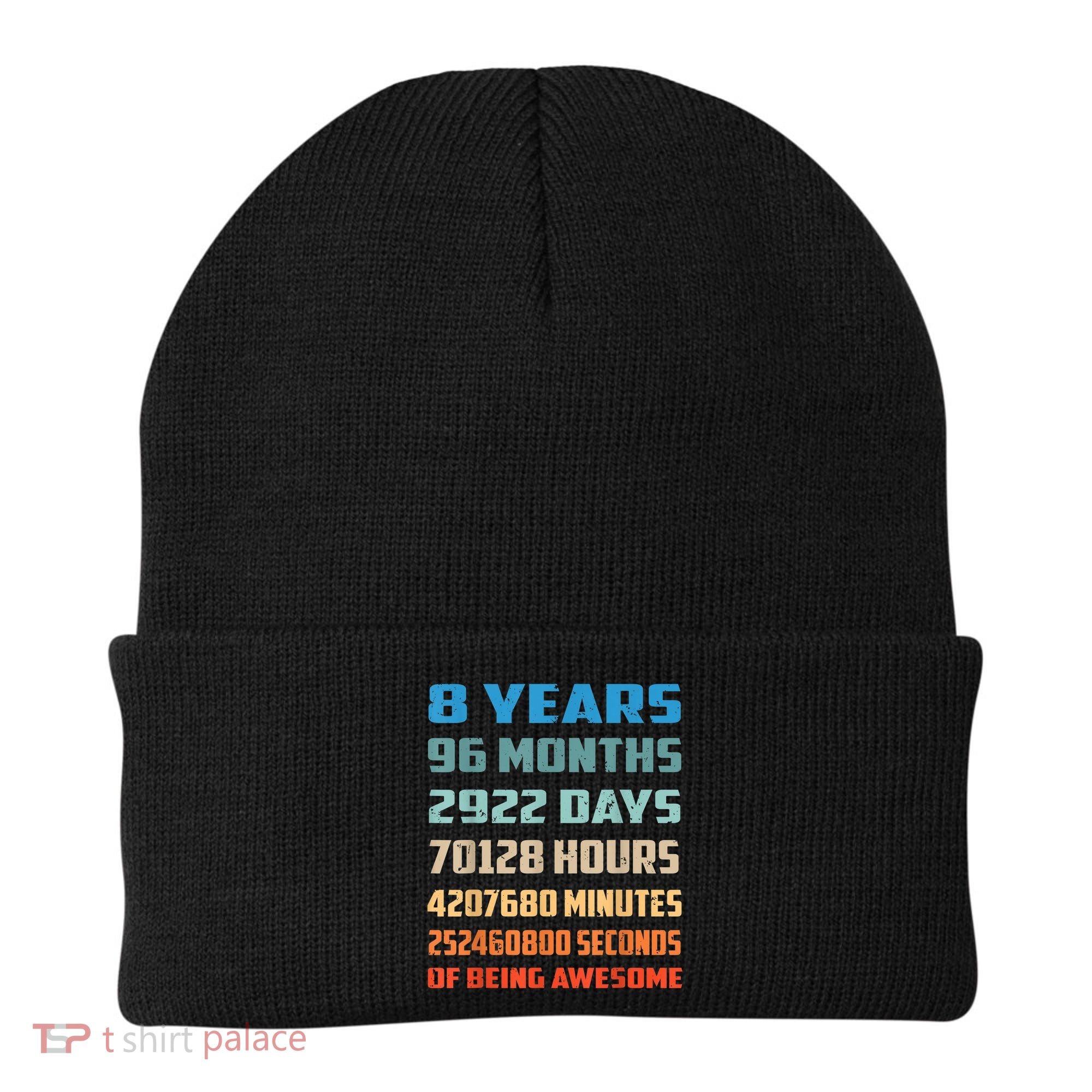 8th Birthday 8 Years Old Being Awesome Gift Beanie