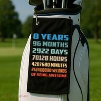 8th Birthday 8 Years Old Being Awesome Gift Golf Towel thumb 2