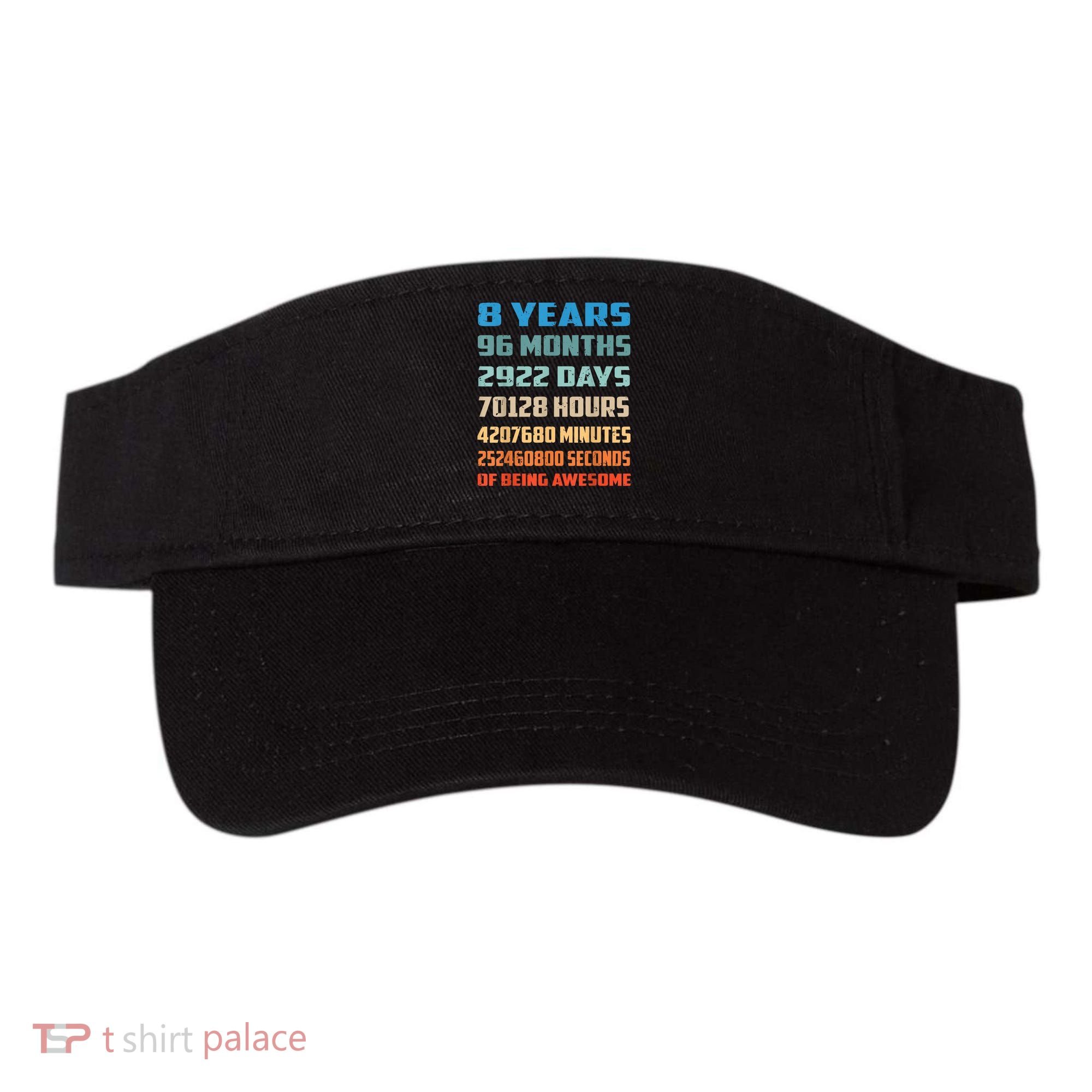 8th Birthday 8 Years Old Being Awesome Gift Visor
