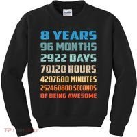 8th Birthday 8 Years Old Being Awesome Gift Kids Sweatshirt thumb 0