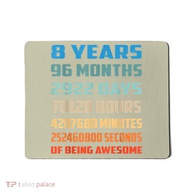 8th Birthday 8 Years Old Being Awesome Gift Mousepad
