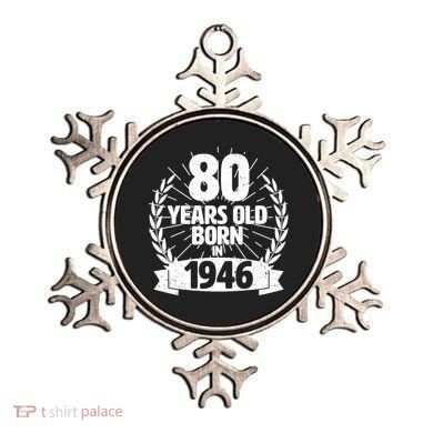 80th Birthday 80 Years Old Born In 1946 Wreath Banner  Ornament