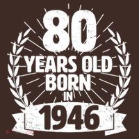 80th Birthday 80 Years Old Born In 1946 Wreath Banner  Apron thumb 3