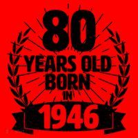 80th Birthday 80 Years Old Born In 1946 Wreath Banner  Santa Hat thumb 1