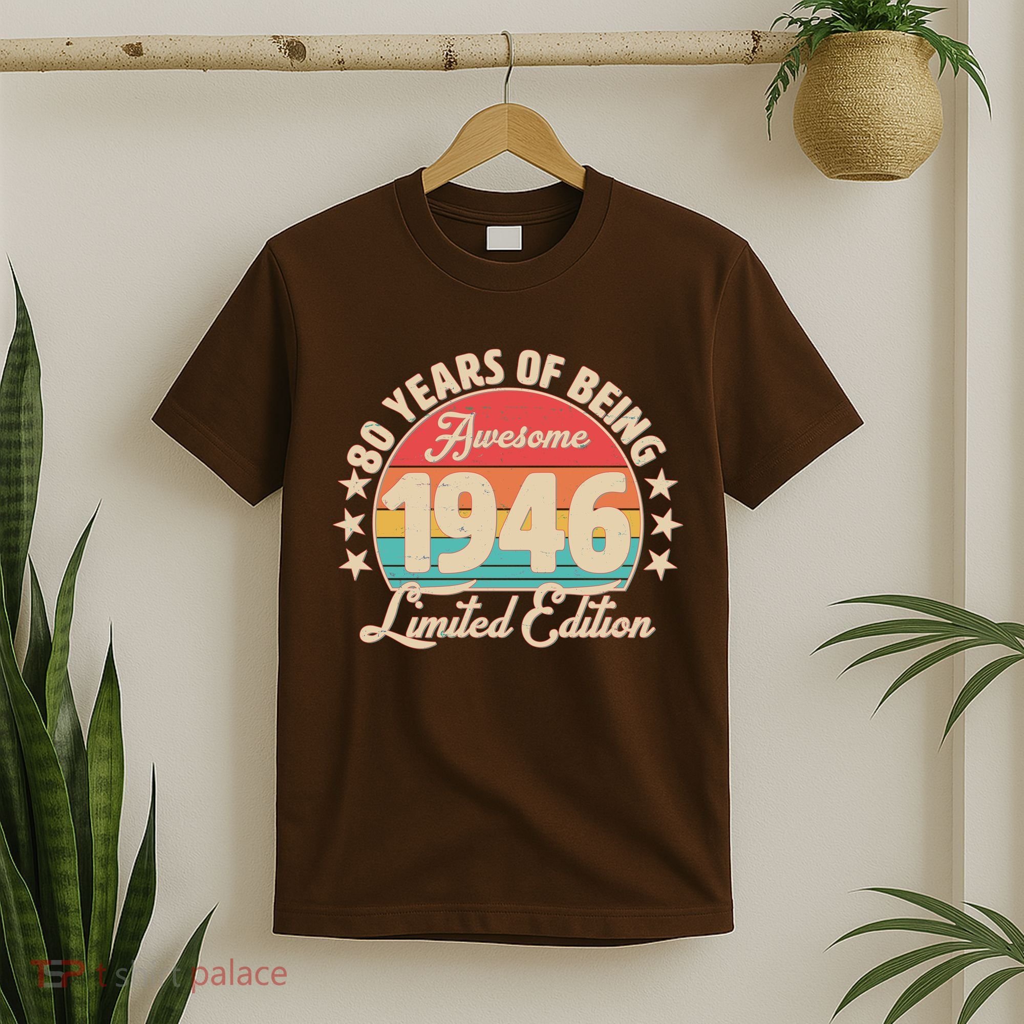 80th Birthday 80 Years Of Being Awesome 1946 Limited Edition T-Shirt