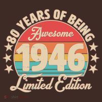 80th Birthday 80 Years Of Being Awesome 1946 Limited Edition Beanie thumb 2