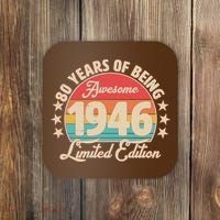 80th Birthday 80 Years Of Being Awesome 1946 Limited Edition Coaster thumb 0