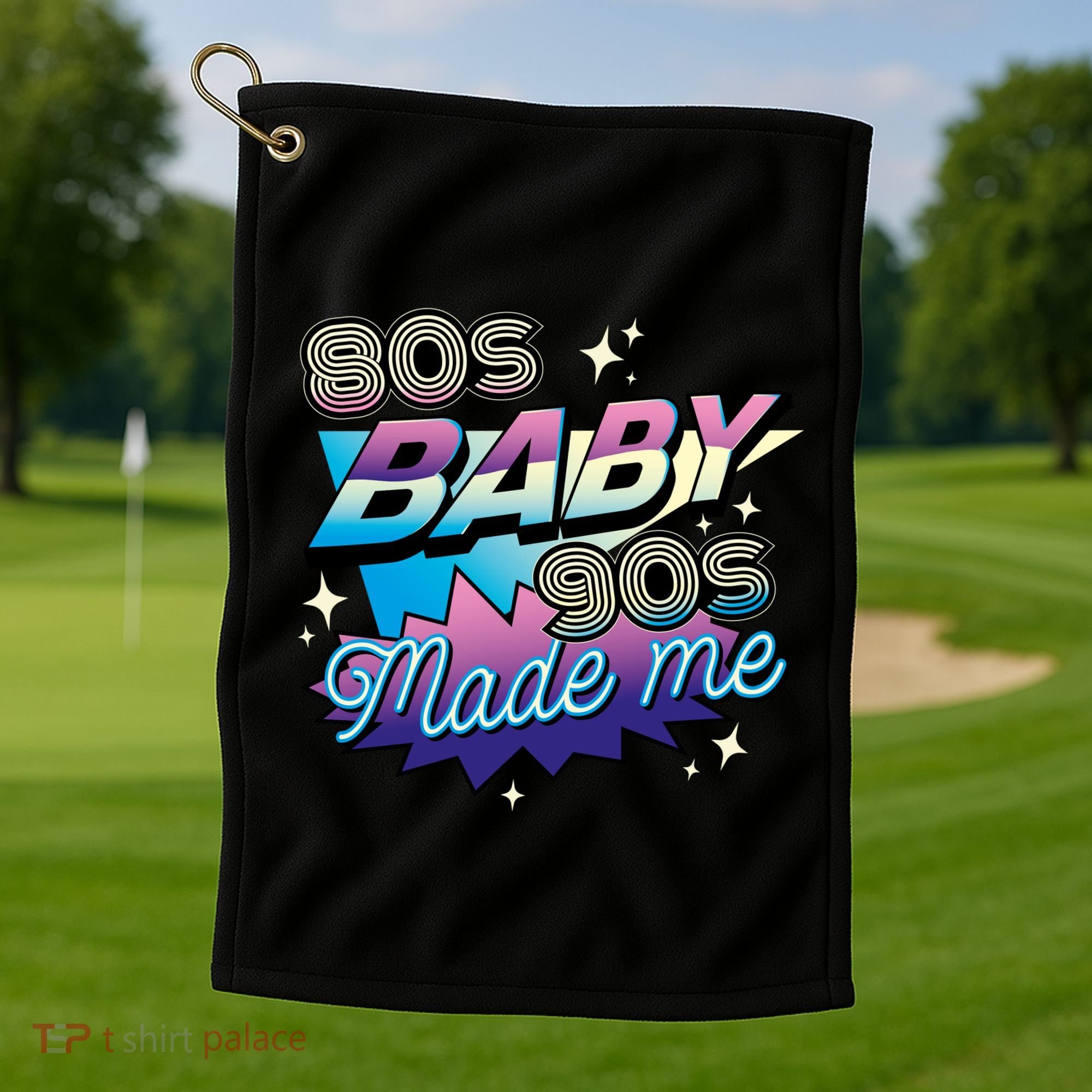 80s Baby 90s Made Me Retro Golf Towel