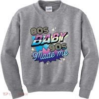 80s Baby 90s Made Me Retro Kids Sweatshirt thumb 0