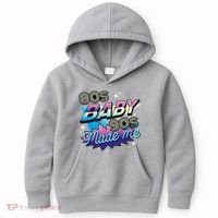 80s Baby 90s Made Me Retro Kids Hoodie thumb 0