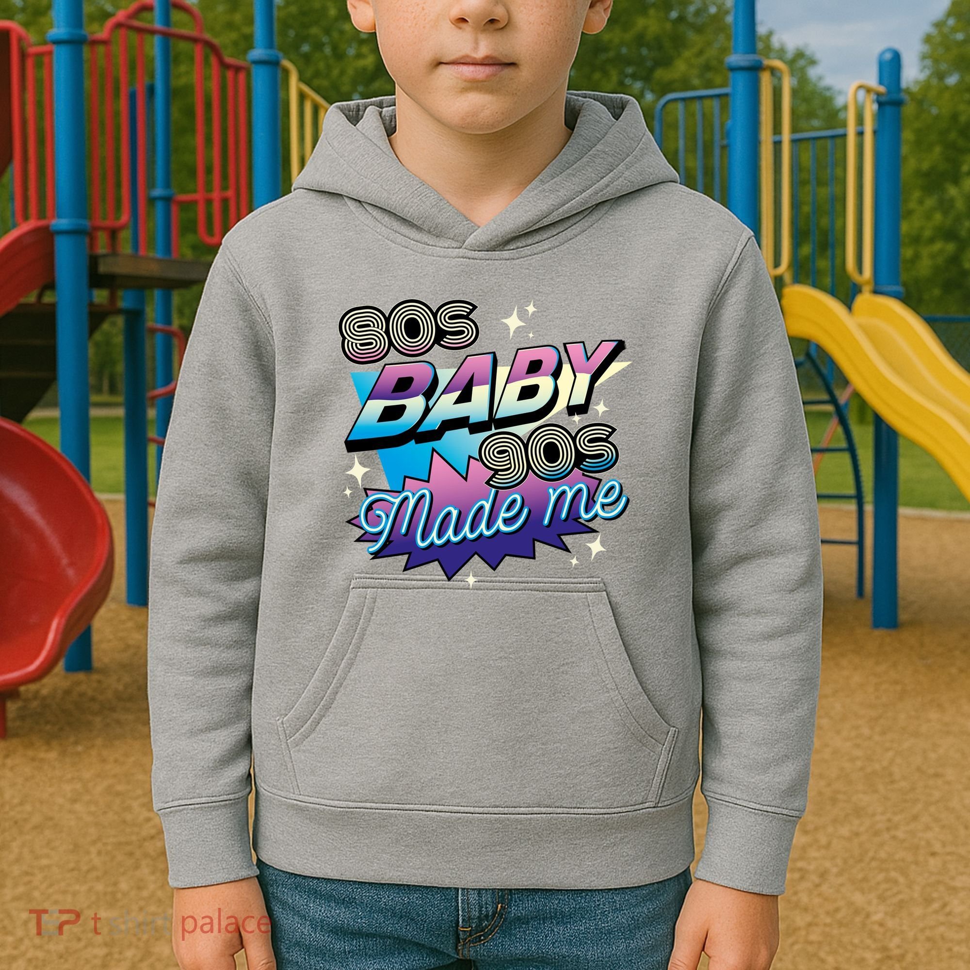 80s Baby 90s Made Me Retro Kids Hoodie