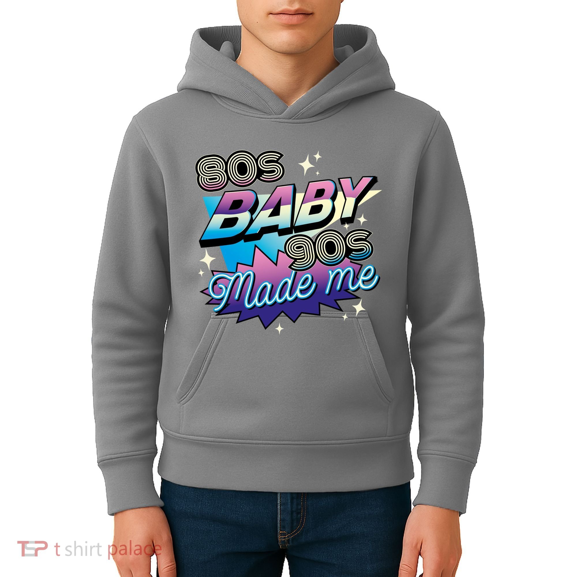 80s Baby 90s Made Me Retro Kids Hoodie