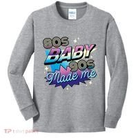 80s Baby 90s Made Me Retro Kids Long Sleeve Shirt thumb 0