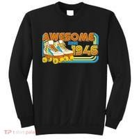 80th Birthday Awesome Since 1946 Retro Roller Skates  Sweatshirt thumb 0