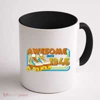 80th Birthday Awesome Since 1946 Retro Roller Skates  Coffee Mug thumb 1