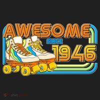 80th Birthday Awesome Since 1946 Retro Roller Skates  Beanie thumb 2