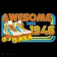 80th Birthday Awesome Since 1946 Retro Roller Skates  Women's Hoodie thumb 2
