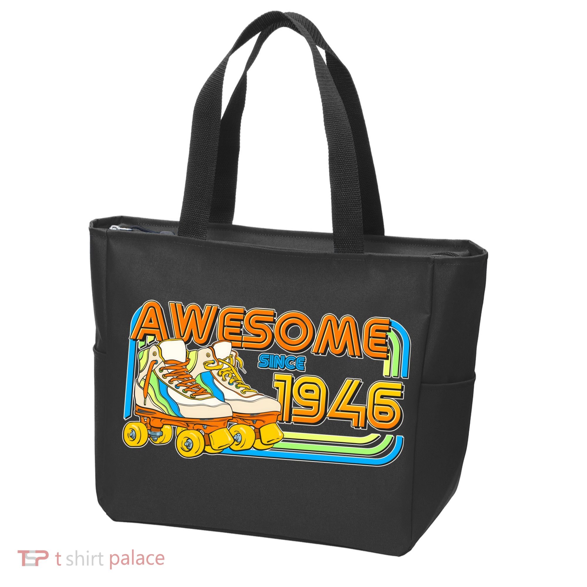 80th Birthday Awesome Since 1946 Retro Roller Skates  Tote Bag