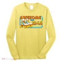 80th Birthday Awesome Since 1946 Retro Roller Skates  Long Sleeve Shirt thumb 0