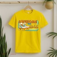 80th Birthday Awesome Since 1946 Retro Roller Skates  T-Shirt thumb 2