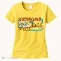 80th Birthday Awesome Since 1946 Retro Roller Skates  Women's T-Shirt thumb 0