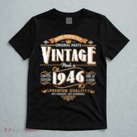 80th Birthday Age Perfectly Original Parts Vintage Made In 1946 Premium Quality T-Shirt thumb 5