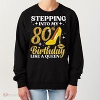 80th Birthday Art For Ladies Turning 80 Gag Women's Sweatshirt thumb 0