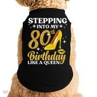 80th Birthday Art For Ladies Turning 80 Gag Doggie Tank thumb 0